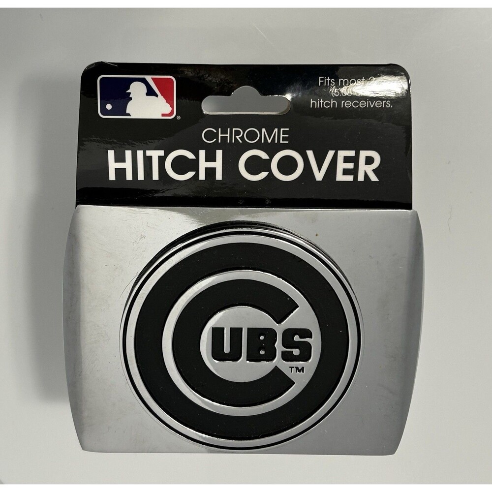 WinCraft Chicago Cubs Premium Metal Chrome Universal Hitch Cover